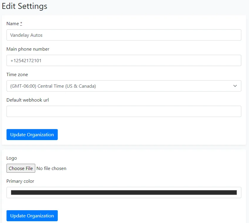 Organization Settings | Approve Owl Docs
