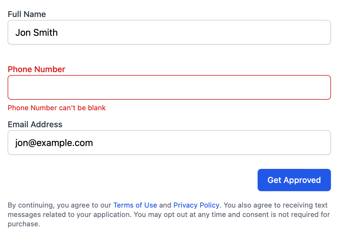 Form Error